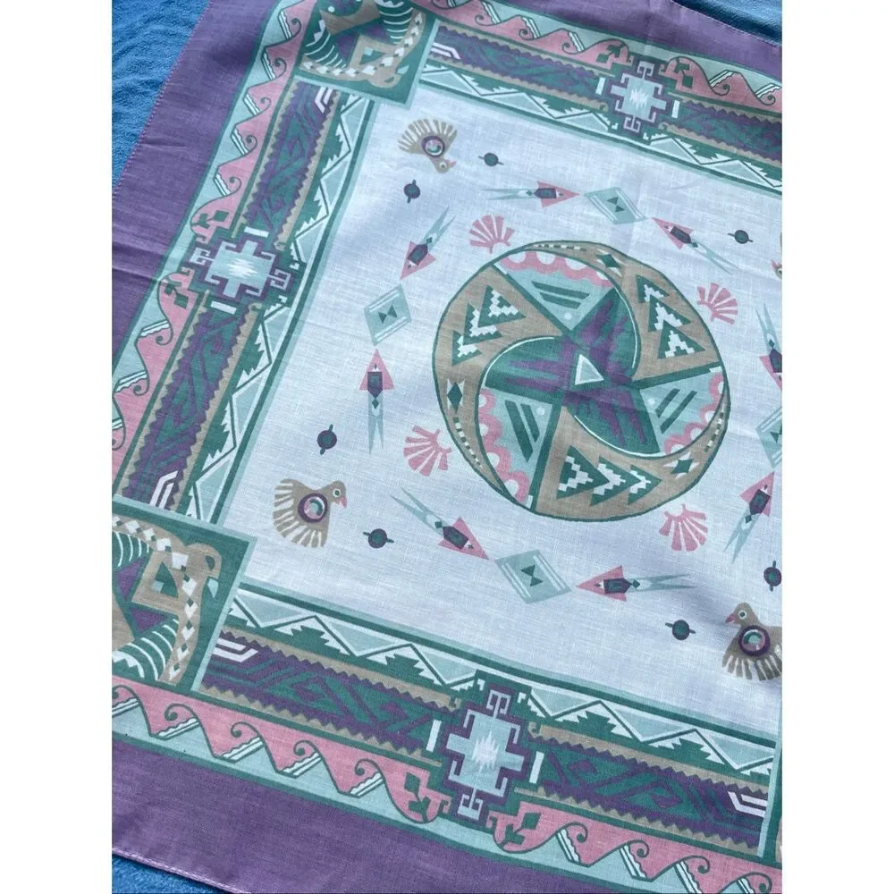 VTG Southwestern Desertcore Western Bandana Scarf Wamcraft USA 22.5